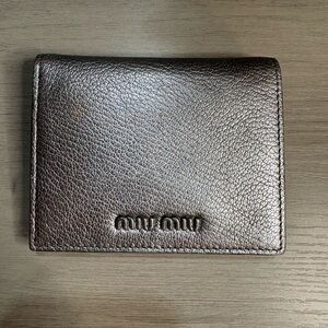 Miu Miu Shimmering silver Wallet
